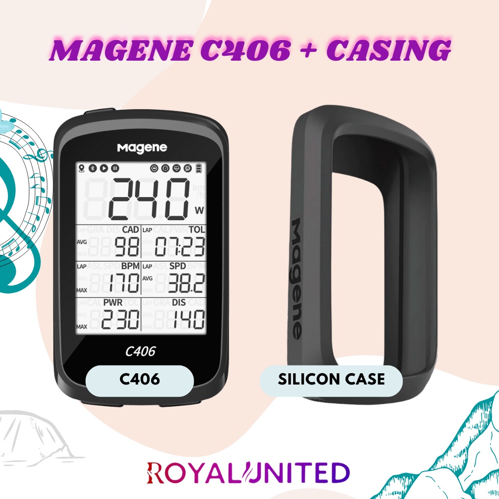 Magene C406 Cyclocomp GPS Bike Computer not XOSS Bryton Garmin Wahoo Magene C406 Lite Speedometer Sepeda Suport Strava GPS Magene C406 Speedometer / Speedometer Sepeda Magene C406