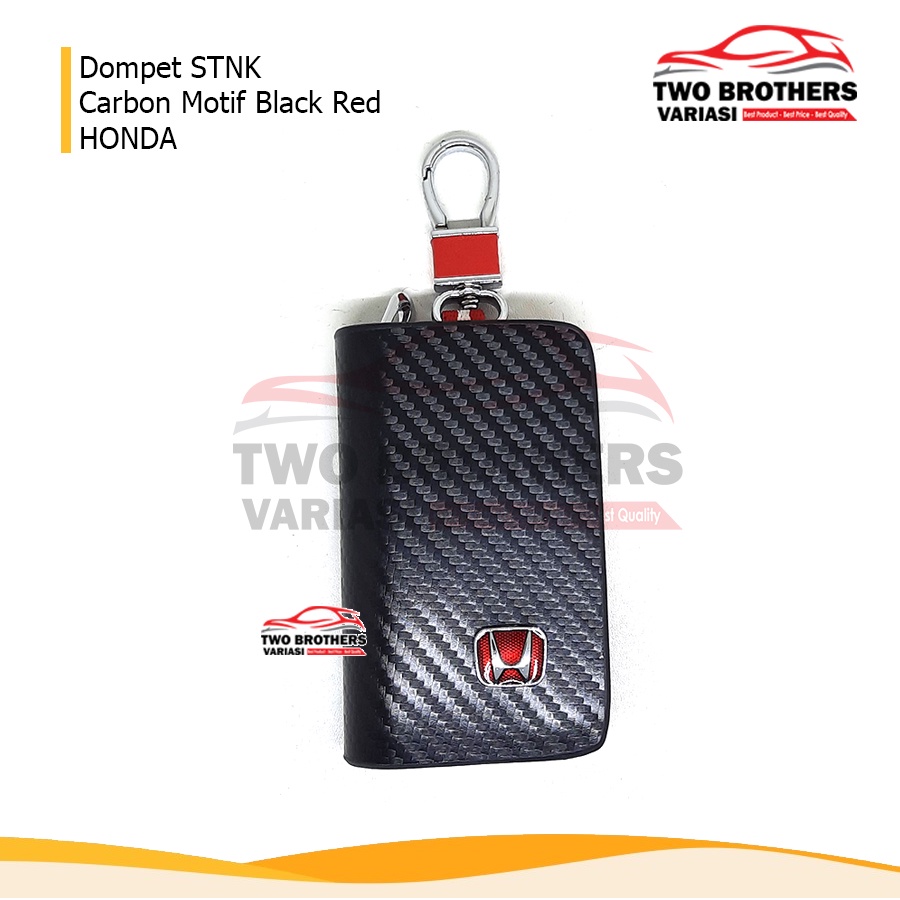 Dompet Stnk Mobil Carbon Motif Black Red Honda