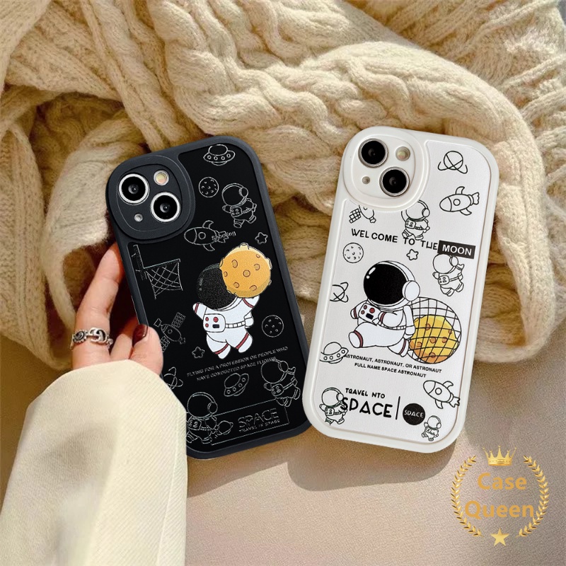 Case NASA Merk Trendy Realme C53 C30 C31 C25s C15 C21 C35 C21Y C11 C12 C25Y C17 C2 C20 C20A C3 C17 Realme 9i 8i 8 8Pro 5i 7i 5 5s 6i 5 6s 6 Kartun Astronot Menembak Soft Cover