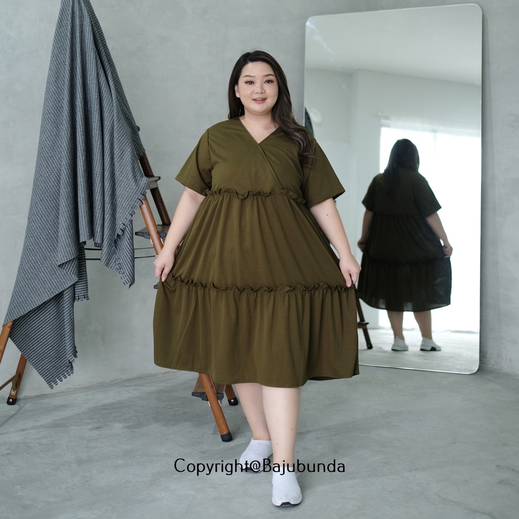 LD 130 Dress Kondangan Big Size Baju Jumbo LYODRA Bajubunda