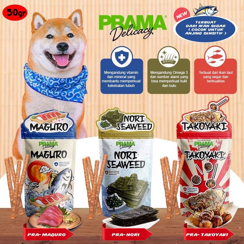 Prama delicacy snack cemilan anjing cemilan doggy dog snack 70 gr treat anjing makanan anjing