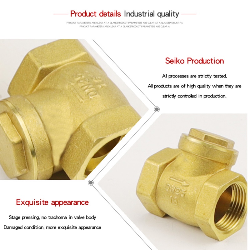 【3/4 Inch】Klep Tabok/Kuningan Check Valve/Full Tembaga Klep Tabok/Swing Check Valve