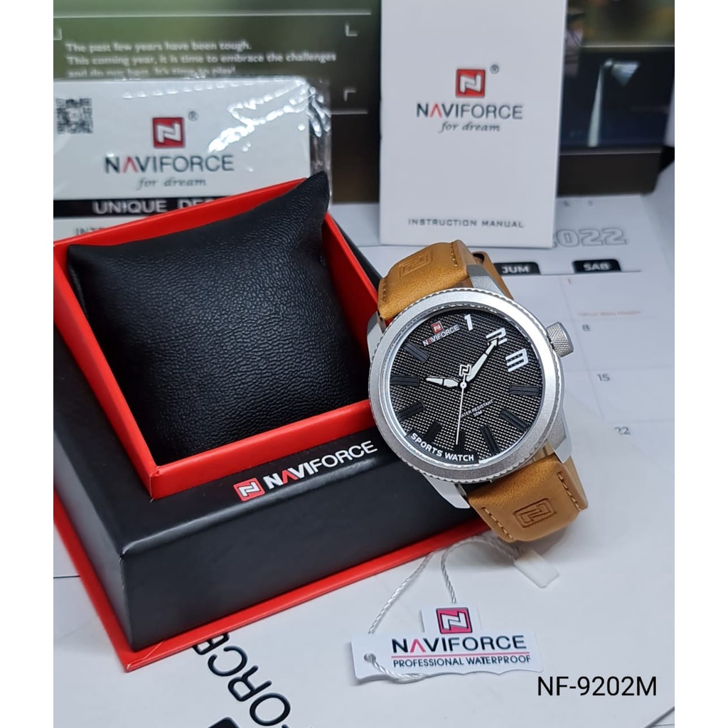 JAM TANGAN PRIA NAVIFORCE NF9202M NF 9202 NF-9202M ORIGINAL FREE BOX