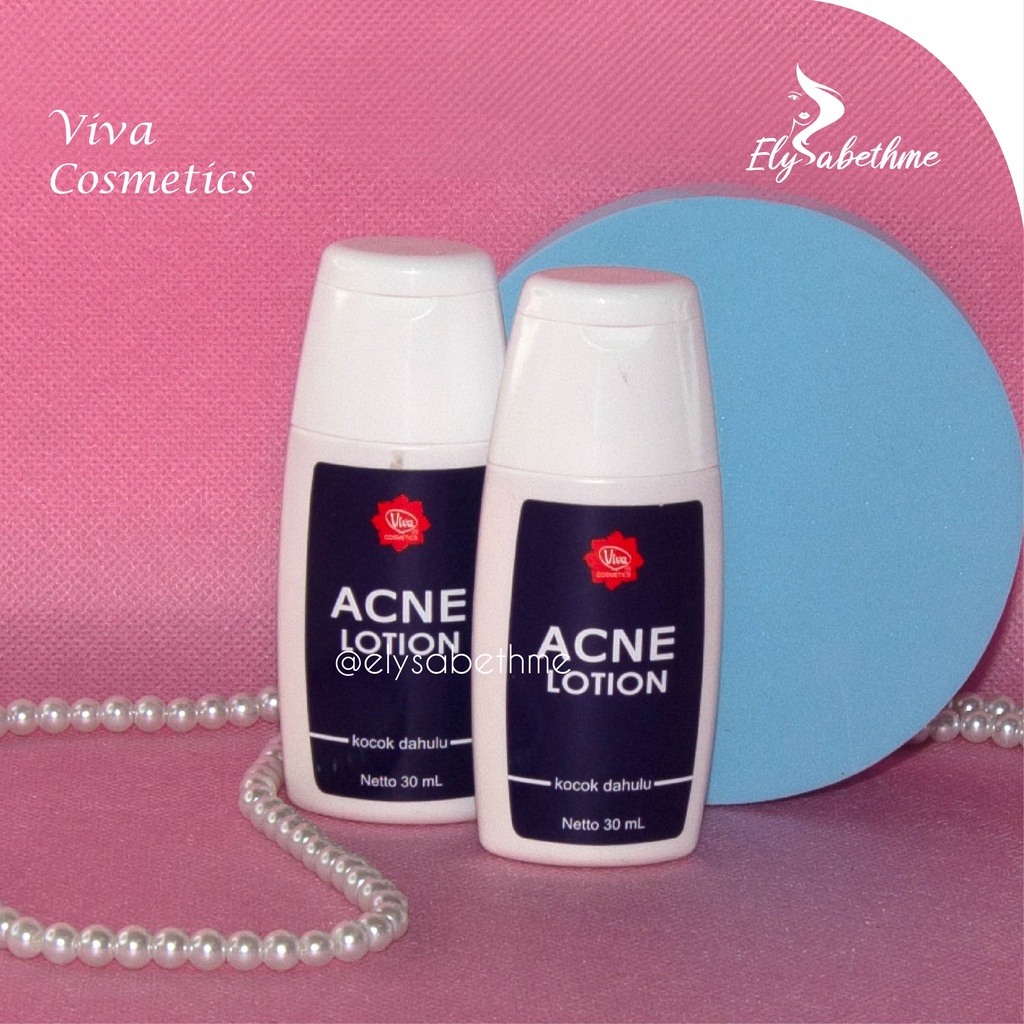 ✿ELYSABETHME✿ (🆅🅸🆅🅰) Viva acne lotion obat totol jerawat pengering meradang merah anti inflamasi peradangan