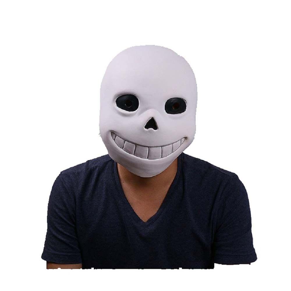 NICKOLAS1 Sans Undertale Mask Plastik Jepang Party Props Full Head Masks Party Mask Props Hiasan Kepala Cosplay Hoodie