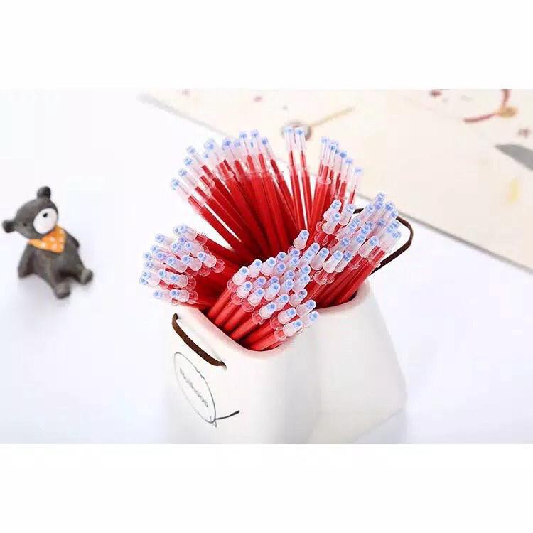 20pcs Refil Isi Refill Pulpen Pena Gel Warna Merah Hitam Biru GM-ST0001