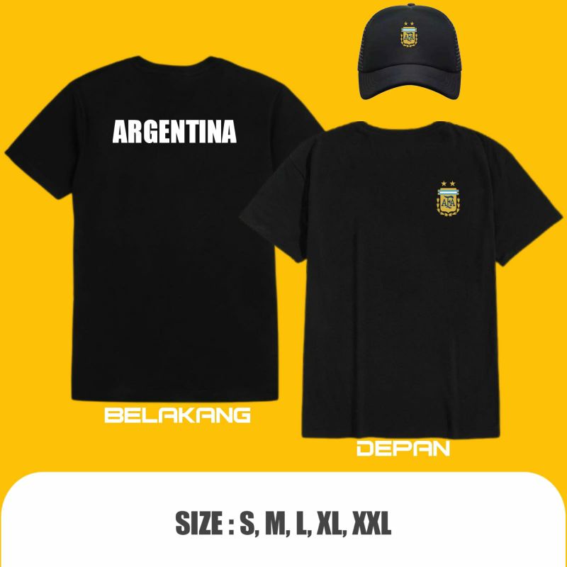 KAOS BONUS TOPI PIALA DUNIA TIMNAS ARGENTINA