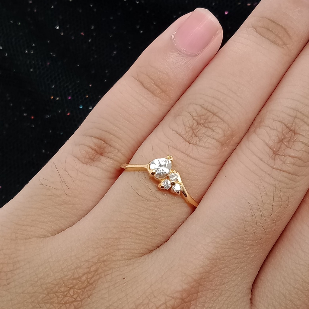 Cincin emas 17K - 1 gr kadar 750 - 3863