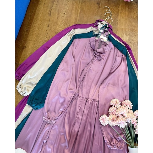 [Ijuf] DRESS GAMIS MAXI GOWN TURKEY SILK LESTY PREMIUM IMPORT BANGKOK BKK