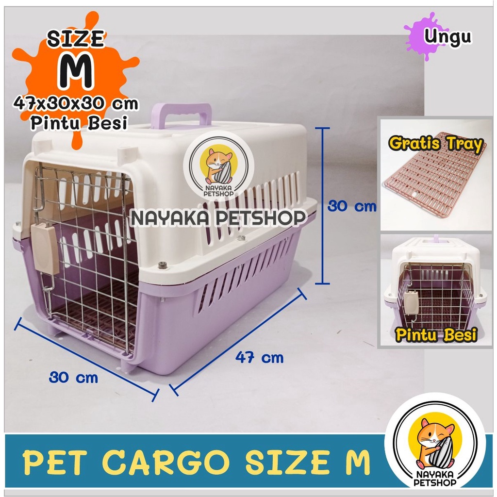 Size M Pintu Besi Pet Cargo Kucing Murah Pet Carrier Travel Kandila Musang