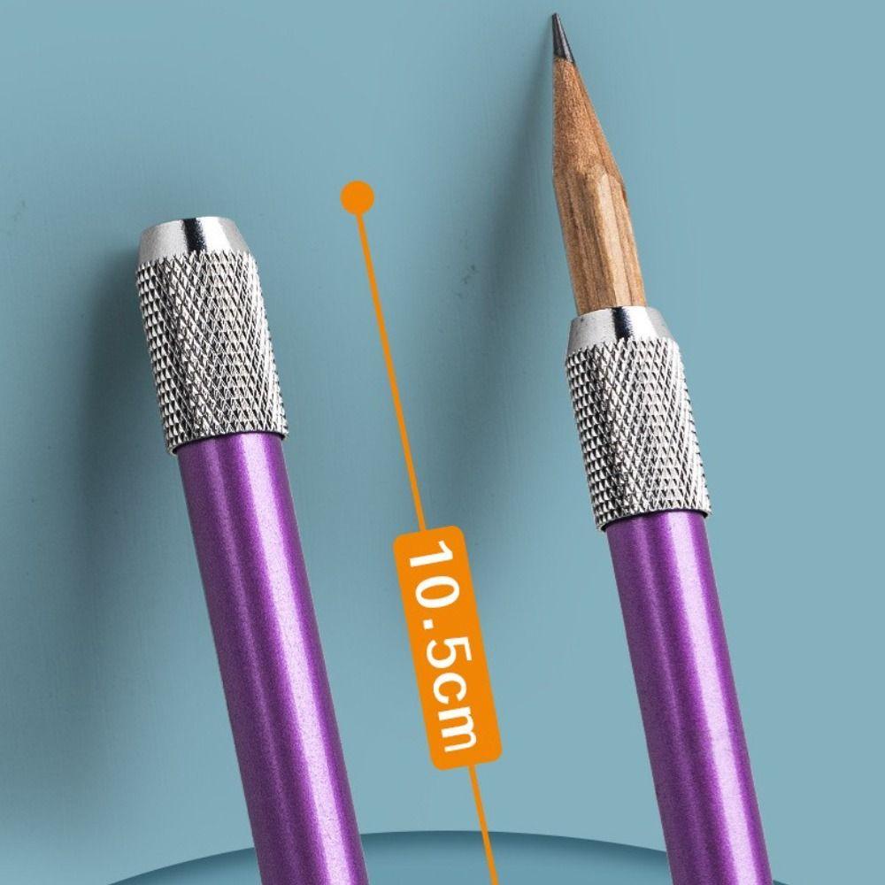 Mxbeauty Pensil Extender Kantor Metal Perlengkapan Seni Menulis Sketsa Lukisan Pensil Extension Tool