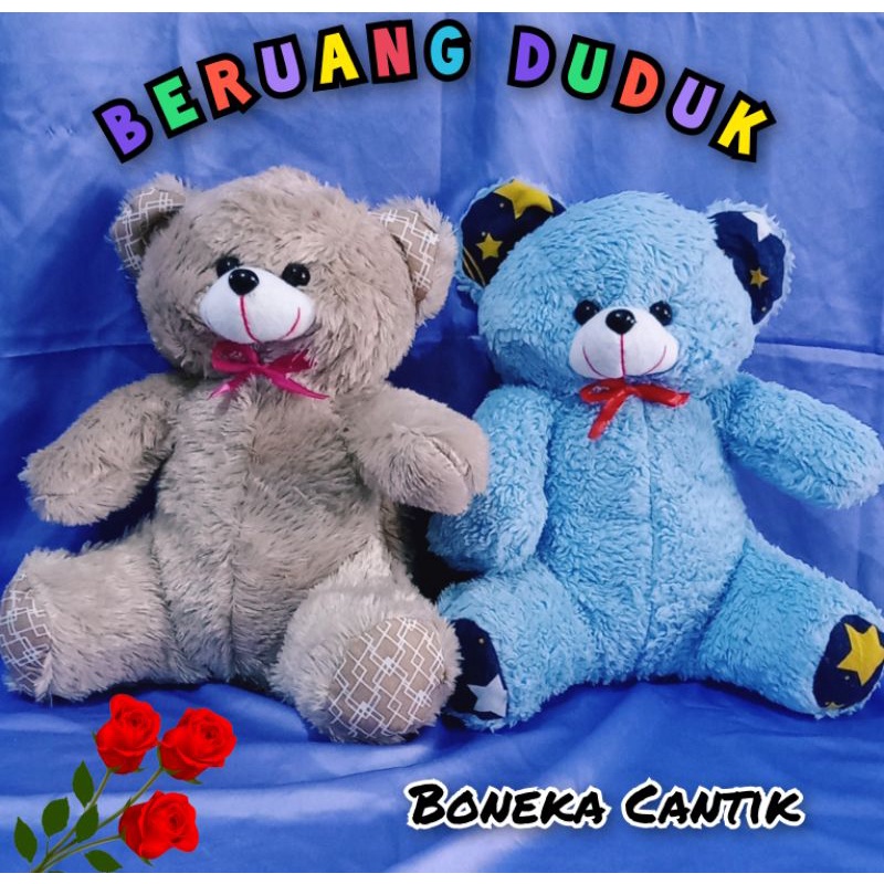 Boneka Teddy Bear duduk beruang duduk boneka cantik