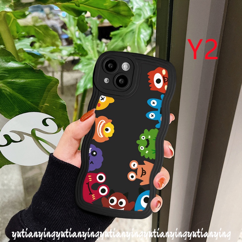 Soft Case Desain Kartun Monster Kecil Lucu Untuk iPhone 6 6s 7 8 Plus XR 12 11 14 13 Pro Max 14 Plus X XS Max SE 2020