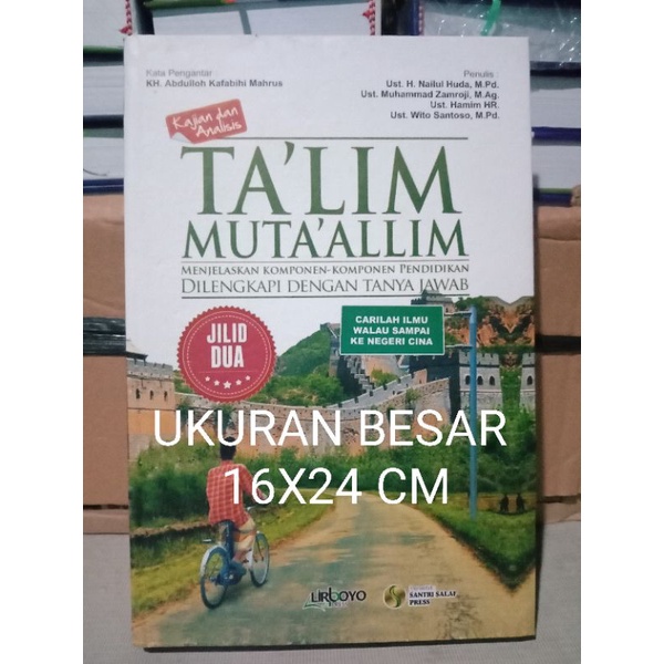 kajian & analisis terjemah kitab talim mutaalim ta'lim muta'alim lirboyo press ukuran besar jilid 2 
