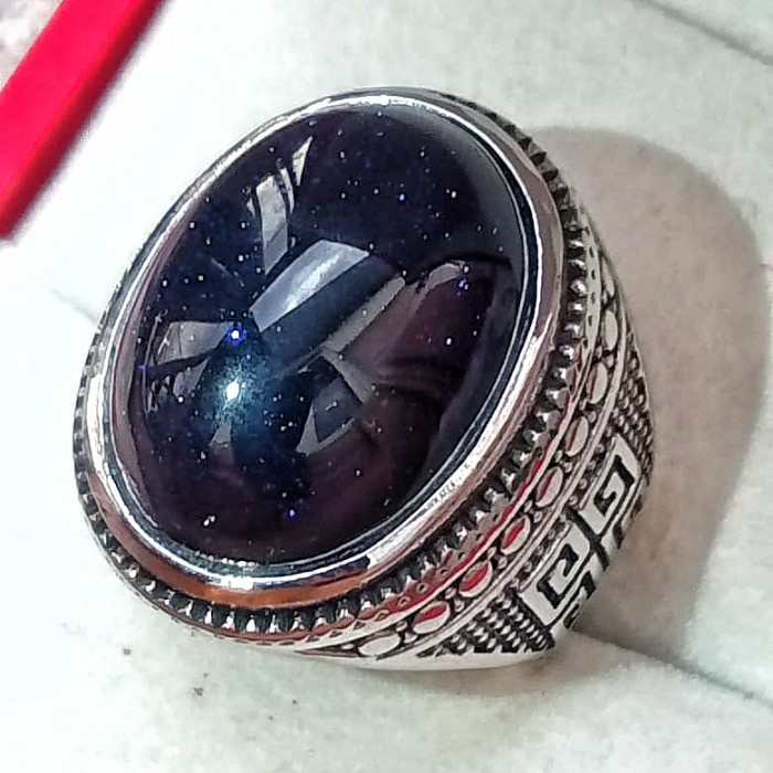 top CINCIN BATU BADAR PASIR / CINCIN PRIA PASIR EMAS, UNGU, HIJAU - 7