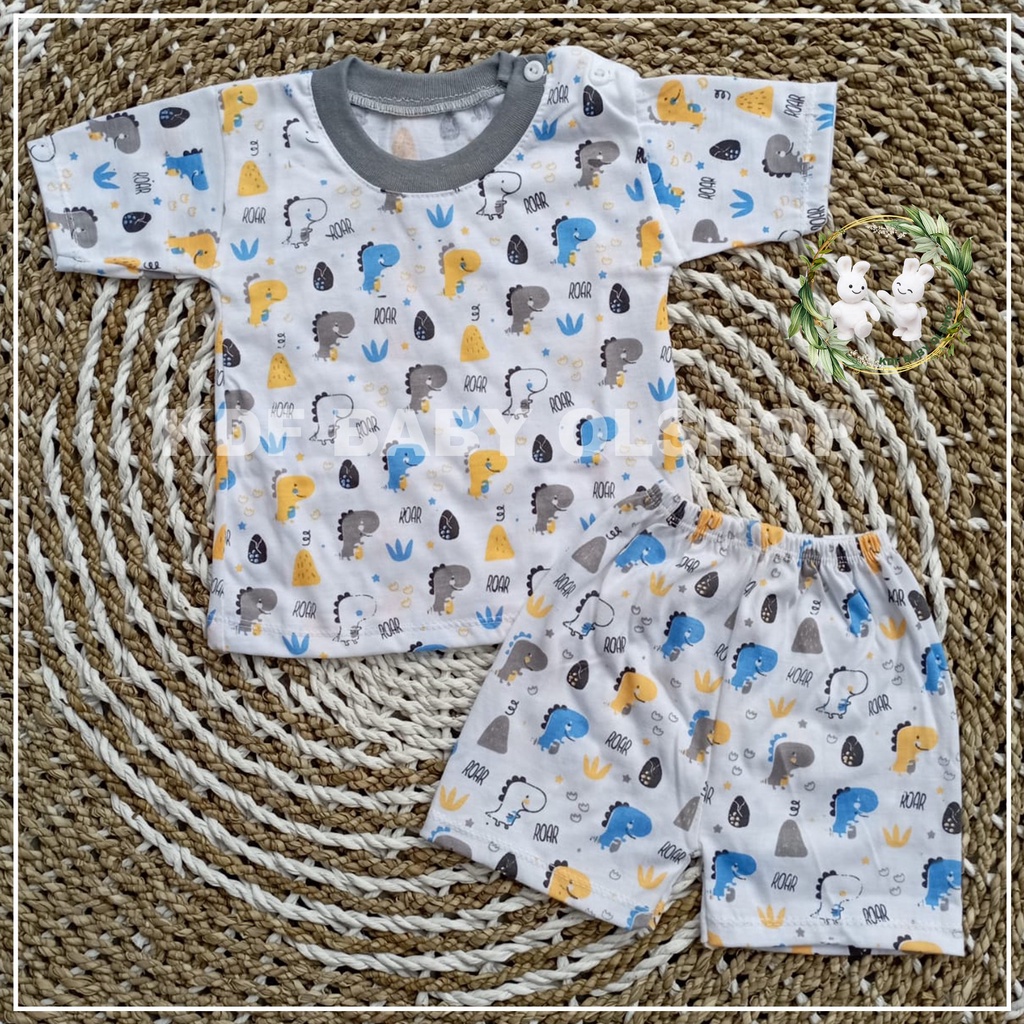 setelan bayi laki laki perempuan motip flunpfrin kepala dino stelan anak lengan panjang 2 10 bulan set baju anak lenga pendek