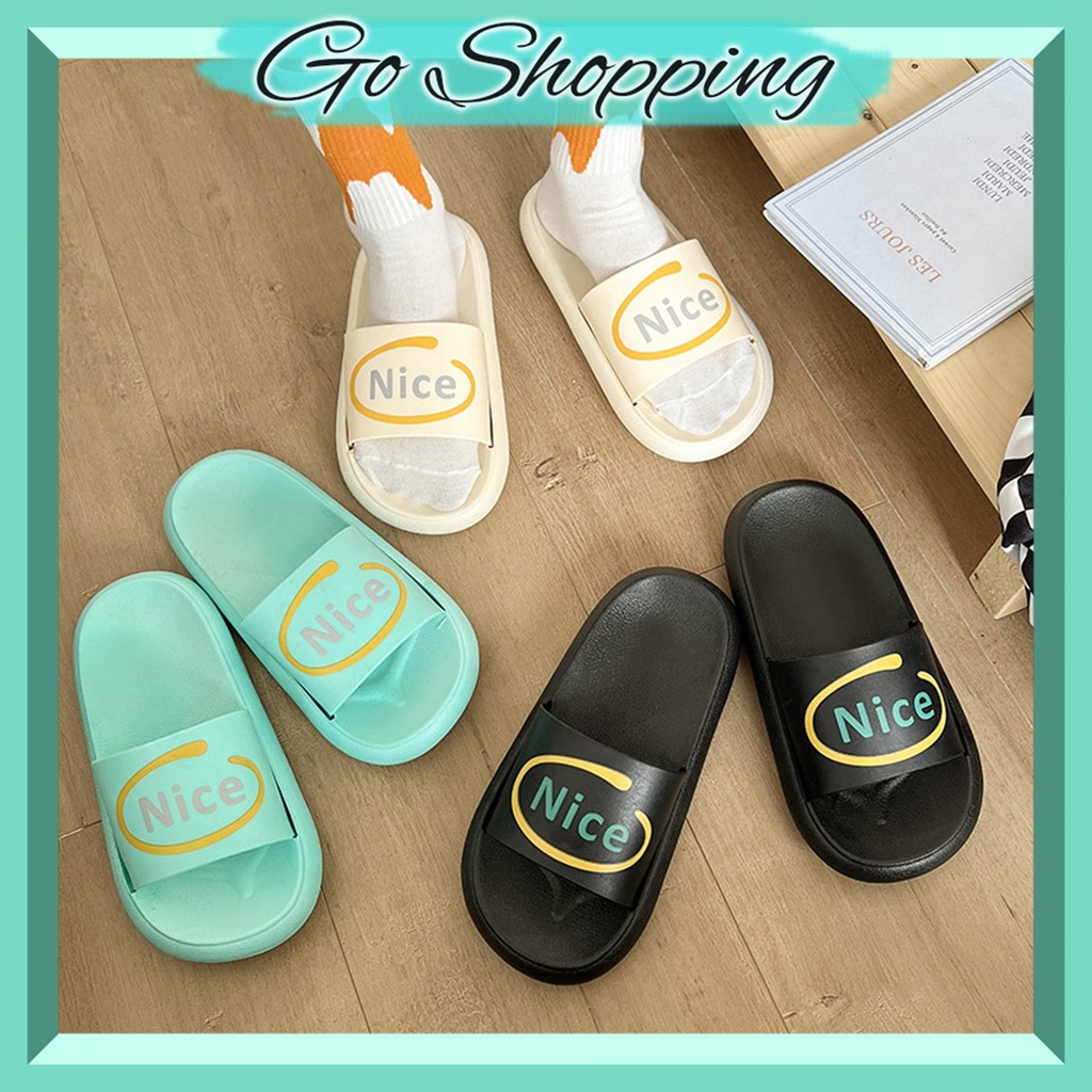 GO! SD895 Sandal NICE Rumah Slop Sendal NICE Karet Karet Empuk Home Anti Slip Wanita Pria Gaya Korea