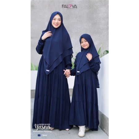 YASNA, Baju Gamis Polos, Homedress Panjang DEWASA  dari Falova-6