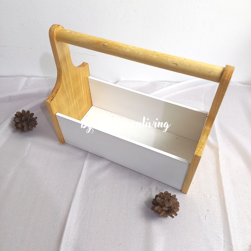 Tempat Botol / Wooden Botol Caddy / Rak Botol Kayu