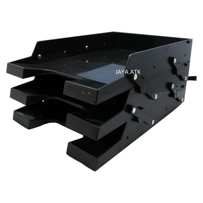 

Rak Rak Kertas Dokumen Susun 3 Tingkat Elevated Tray Letter Tray Plastik