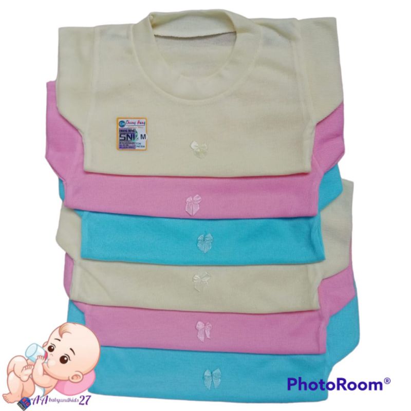 Dapat 6PC Produk Terbaru Kaos Oblong Bayi Model Pita Polos Dasar Warna Ukuran S M L XL SNI Nyaman Murah Berkualitas