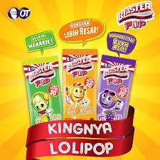 

Permen Blaster Pop Lolipop Grape / Orange / Mango 7g (1 Dus)