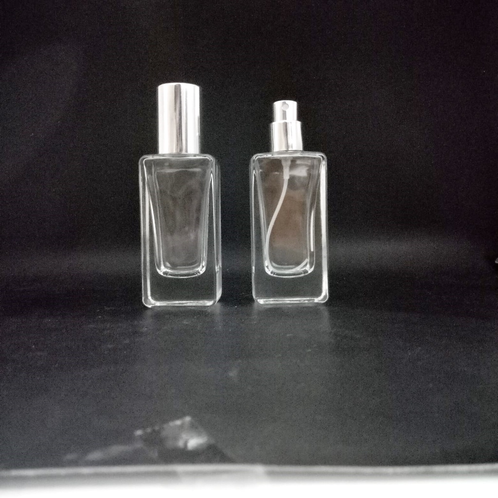 Botol Parfum V32652 30 ml semi press silver cap 28 mm cartonam