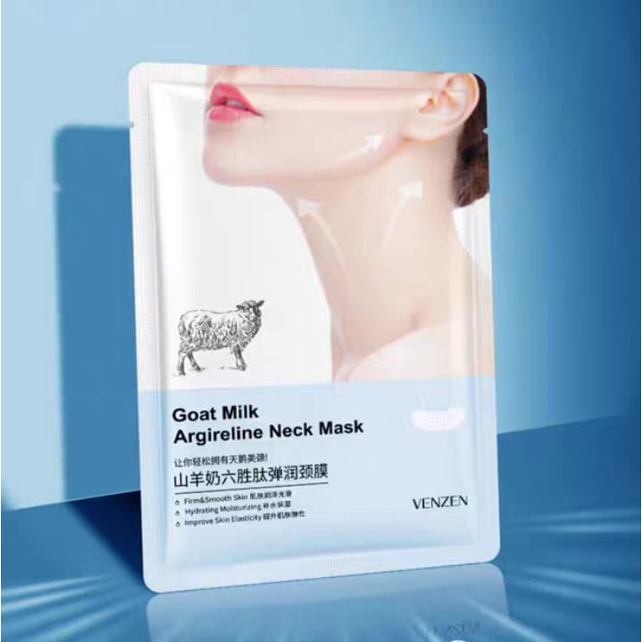 Veze Masker Leher Goat Milk Hydrating Whitening Collagen Patch Antikerut Anti Aging