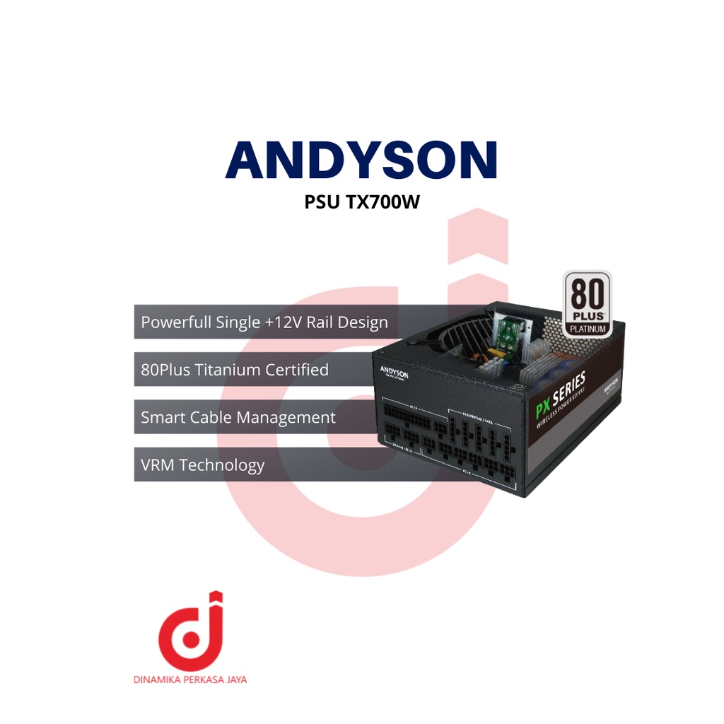 PSU ANDYSON TX700 - 700Watt - 80Plus Titanium - Semi Modular - Retail