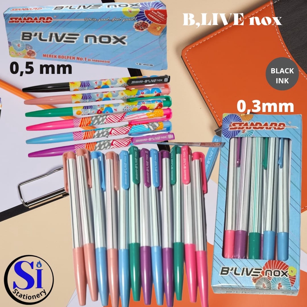 

Pulpen Standard B-Live nox 0,5mm /0,3mm Motif/Standard Pen B-Live nox 0,5mm/0,3mm