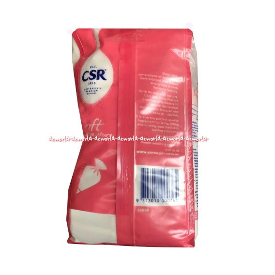 CSR Soft Icing Mixture 1Kg Australia Premium Sugar Gula Putih Untuk Kue Icing Untuk Cake Tart Hiasan Kue Ultah Ulang Tahun Aising C S R lapisan gula