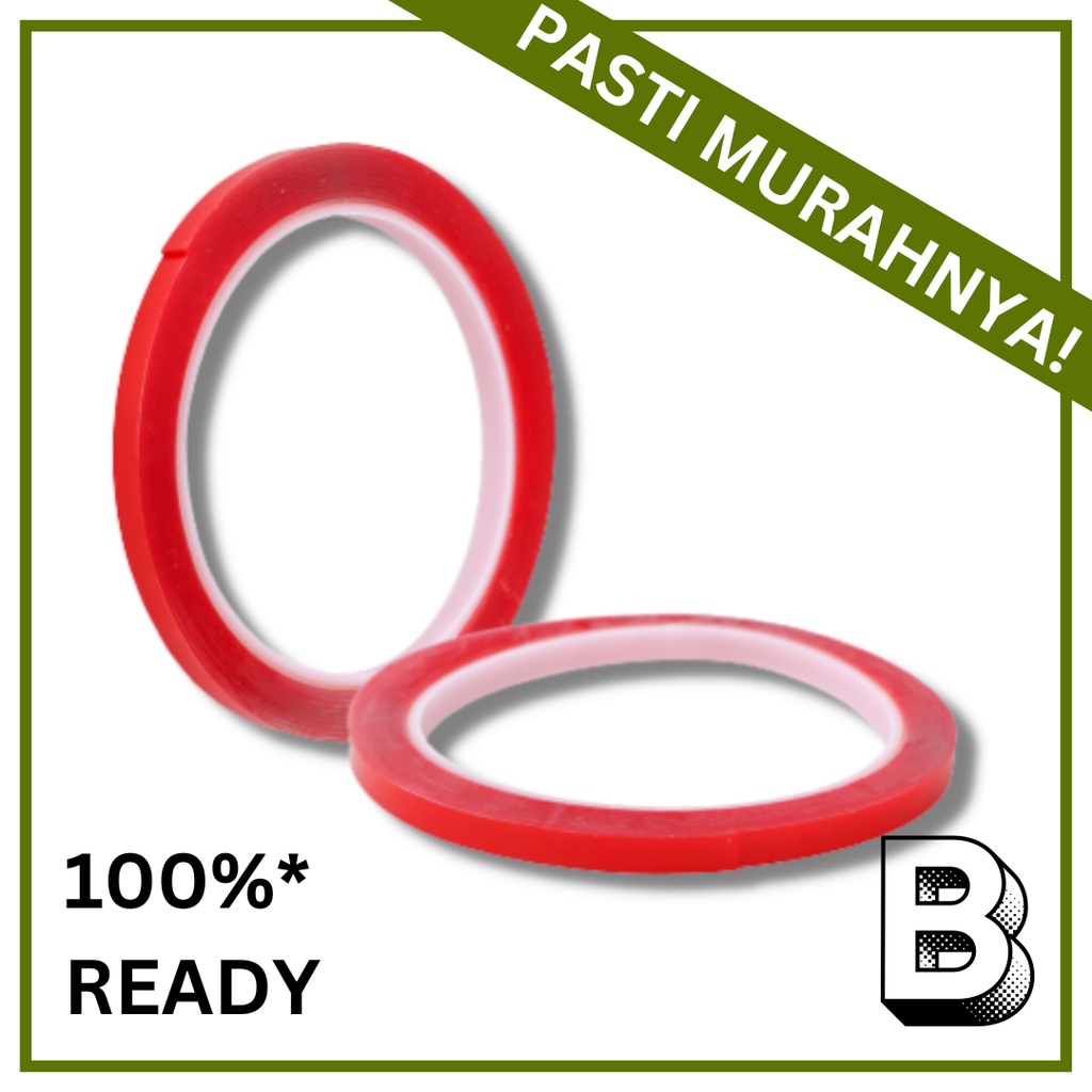

Double Tape / Selotip 6mmx3m Isolasi Bening Acrylic Multifungsi Murah