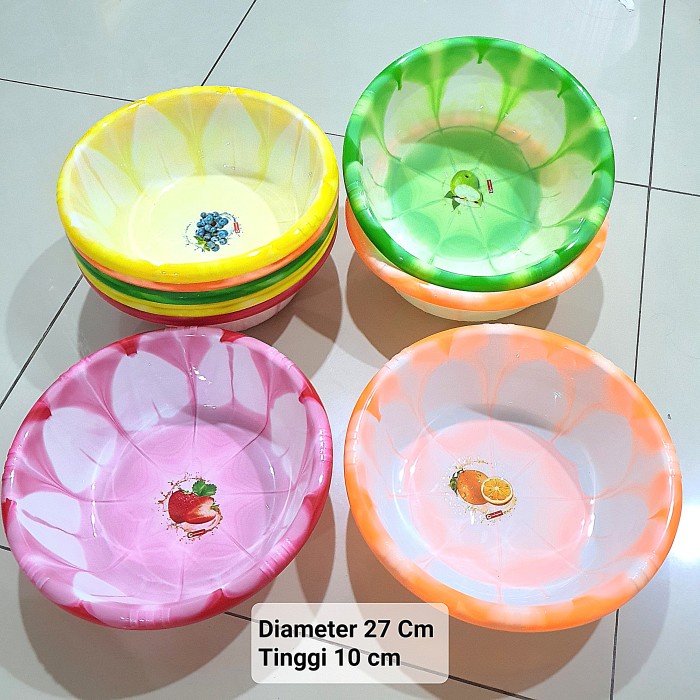 Baskom Rainbow GLOSSY NEW BESAR WARNA TERMURAH Plastik Kuat Tebal