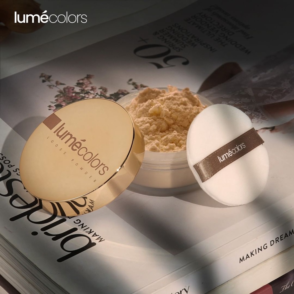 Lumecolors Bali ~ Loose Powder Pore Blurring Effect With Oil Control Bedak Tabur Lumecolor Bedak Tabur Lume Shade Light Neutral