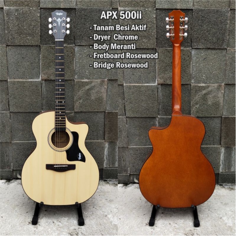 Gitar akustik Elektrik tylor. tanam besi. gratis packing kayu