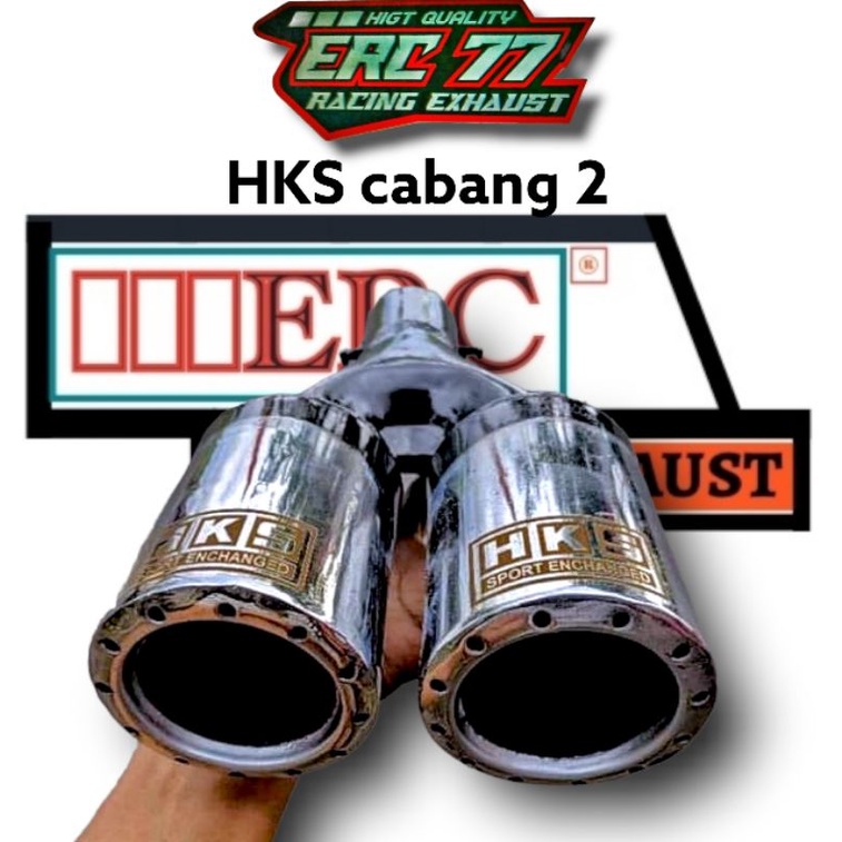 KNALPOT HKS CABANG 2 COCOK UNTUK AVANZA XENIA RUSH VELOZ BRIO AGYA AYLA CIVIC GRANMAX FUTURA DLL