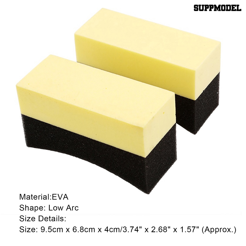 [SM] 2pcs Auto Roda Mobil Ban Pembersih Ban Berdandan Waxing Polishing Brush Sponge Alat