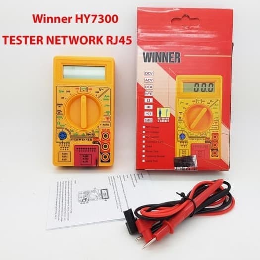 [BISA COD] Digital Multitester  Lan Tester Rj11-Rj45/ Tester Digital Utp Winner / Perlengkapan Rumah