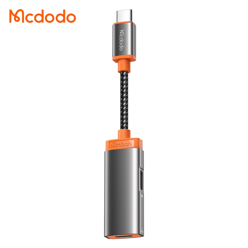 Mcdodo Adapter Konverter Audio 60W 2 in 1 Tipe C Ke Dual Tipe-C Untuk Charger Handphone