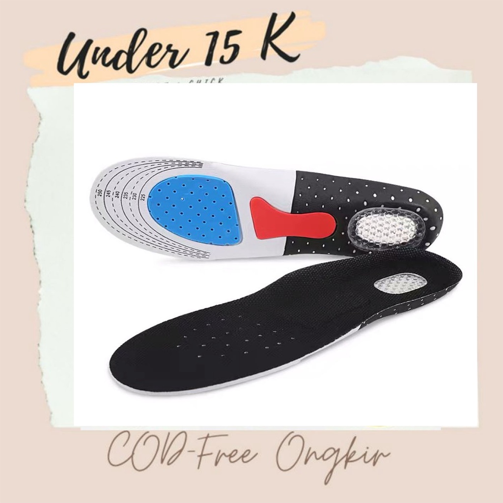 1 Pasang Insole Sepatu  Sneaker  – AC 27 – Ganjalan Alas Kaki Sepatu Kebesaran Gel Pengganjal Spons 