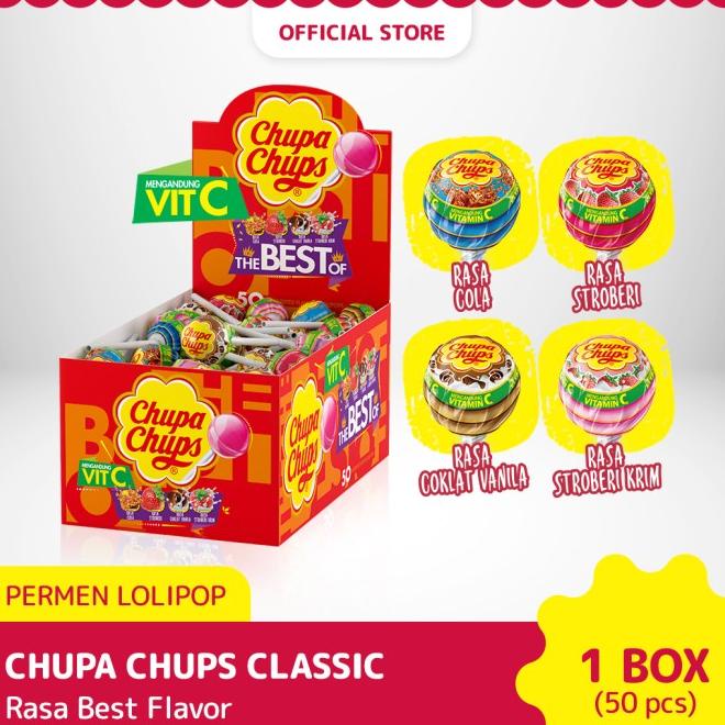 

Discount Chupa Chups Best Flavour - 50 pcs /PERMEN LUNAK/PERMEN VIRAL/PERMEN MILO/PERMEN YUPI/PERMEN JADUL/PERMEN KARET