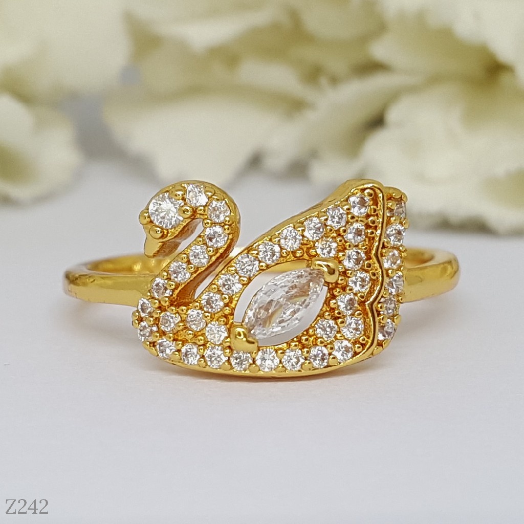 PGX Cincin Xuping Wanita Perhiasan Lapis Emas Aksesoris Fashion Premium - Z242