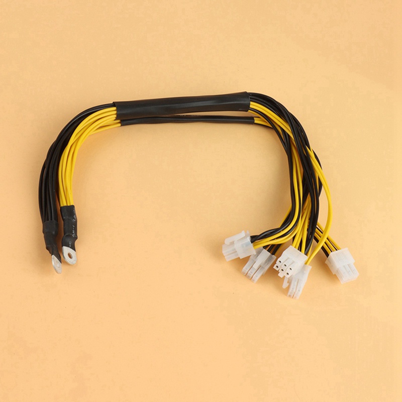 4Pack 1200W 1600W Output Wire 6Pin PCIE Powers Connector for Bitmain Antminer APW3 / APW3 + / APW3 + + / APW7 PSU L3 D3