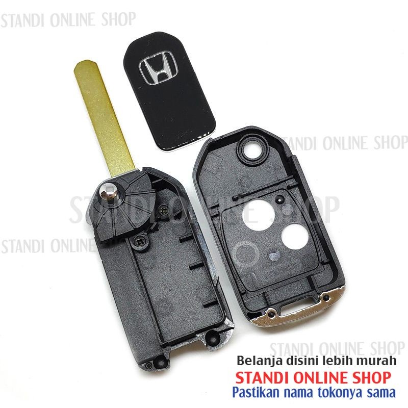 Casing Kunci Lipat Flip Key Honda CRV CR-V 2 Tombol Elegant Style New Models