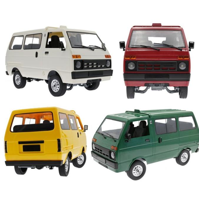 WPL D42 red atau green rc car minibus HIJET 1980 2.4ghz full propo