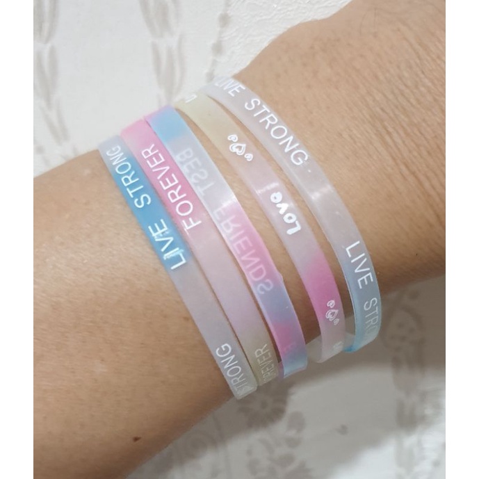 GELANG GLOW IN THE DARK GELANG FASHION SILIKON ALA KOREA