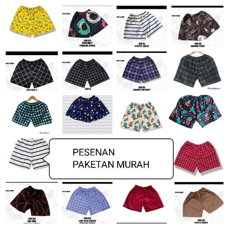 GROSIR CELANA KOLOR 30PC PAKETAN USAHA MURAH /PESENAN/BOXER JUMBO MURAH / PAKETAN USAHA MURAH