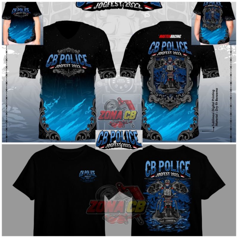 KAOS CB POLICE JOGJA ORIGINAL / JERSEY ACARA CB POLICE jogjakarta / MASTER RACING HONDA CB GANK / ZO