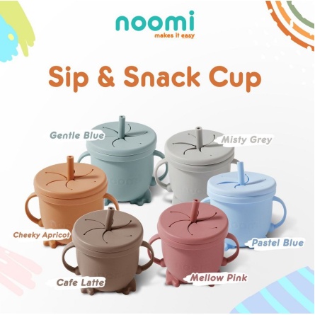 Noomi Silicone 2in1 Sip &amp; Snack Cup Cangkir Silikon Minuman &amp; Cemilan