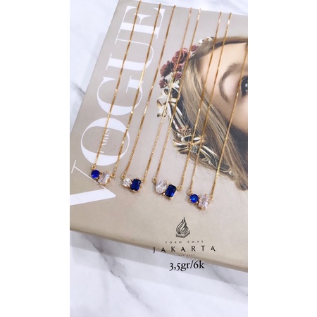 kalung permata diamond look 3,5gr/6k (k300)
